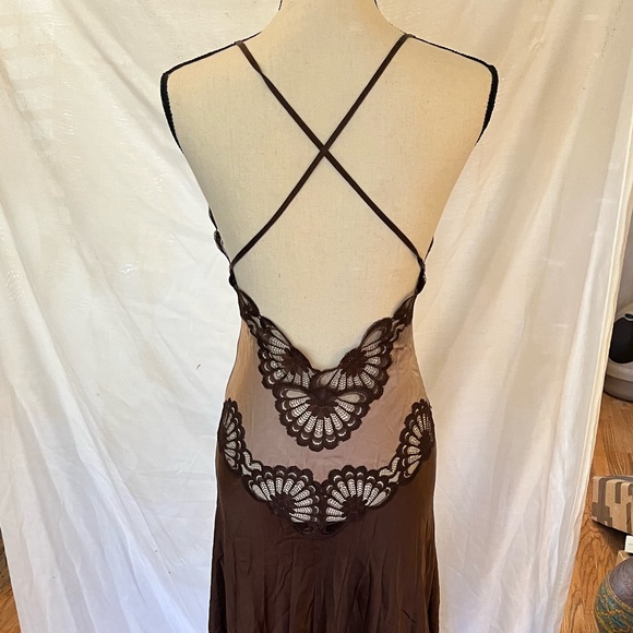 Vintage silk & lace art deco style gown - Picture 6 of 13